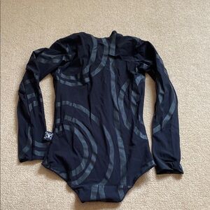 Roxy Black Long Sleeve Kids Swimsuit